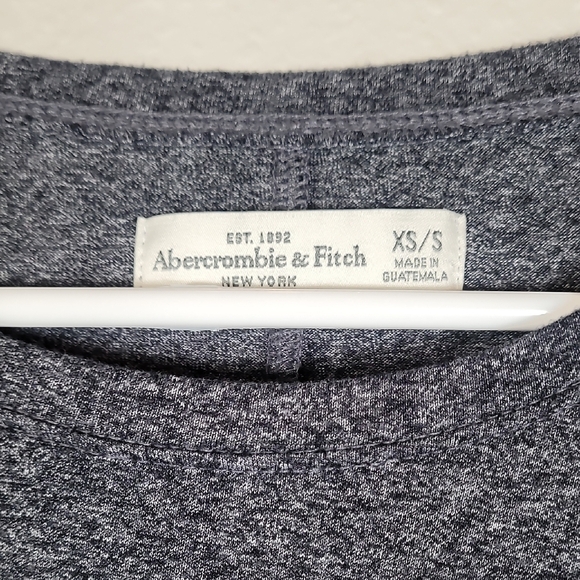 Abercrombie & Fitch Women Long Sleeve Shirt Size XS/S Gray Oversized Tunic Grey - Picture 4 of 11